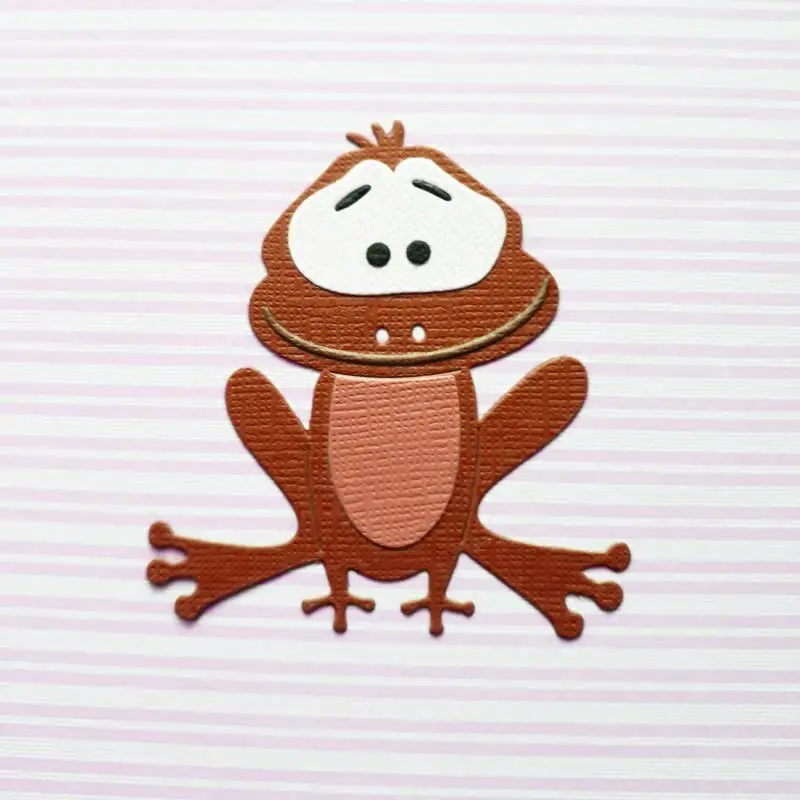 Лягушка металлический Трафаретный вырубной Штамп для DIY Скрапбукинг альбом