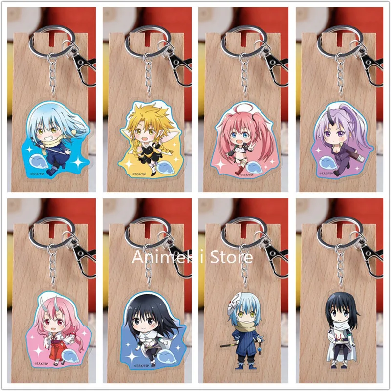 

20 pcs/lot That Time I Got Reincarnated as a Slime Acrylic Keychain Toy Rimuru Bag Pendant Key Ring Gifts