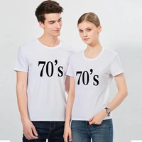 couple t shirt round neck trend classic tops daily casual all match men and women commuting breathable short sleeved t shirt