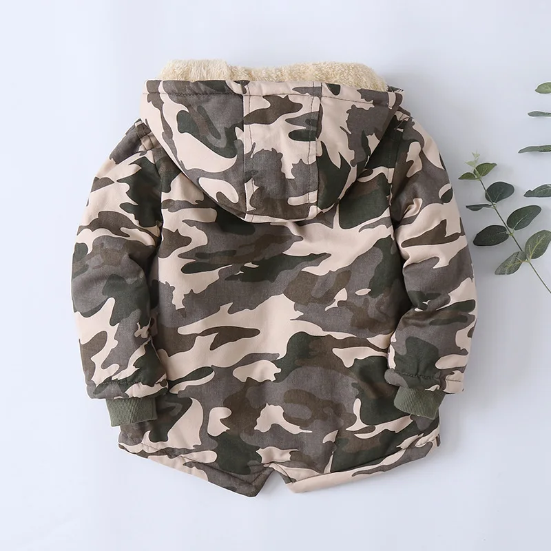 2019 г. Детские зимние куртки камуфляжные теплые флисовые пальто/куртки для