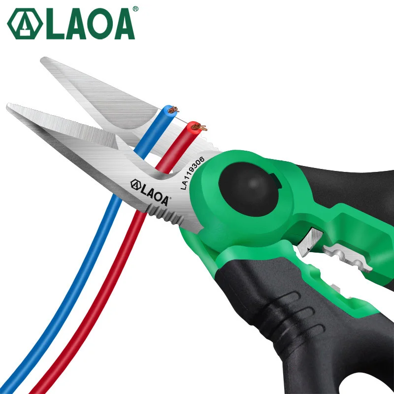 

LAOA Electrician Scissors 6" Wire Cutter Crimpper Stainless Wire stripper Cable Cutting Crimping Tool