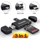 Кардридер для SD-карт 3 в 1, USB 2,0, Micro SD, OTG
