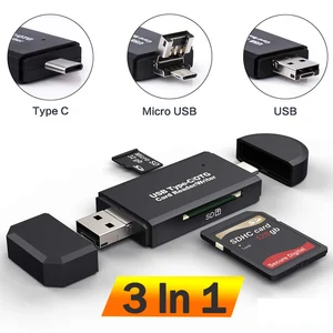 Кардридер для SD-карт 3 в 1, USB 2,0, Micro SD, OTG
