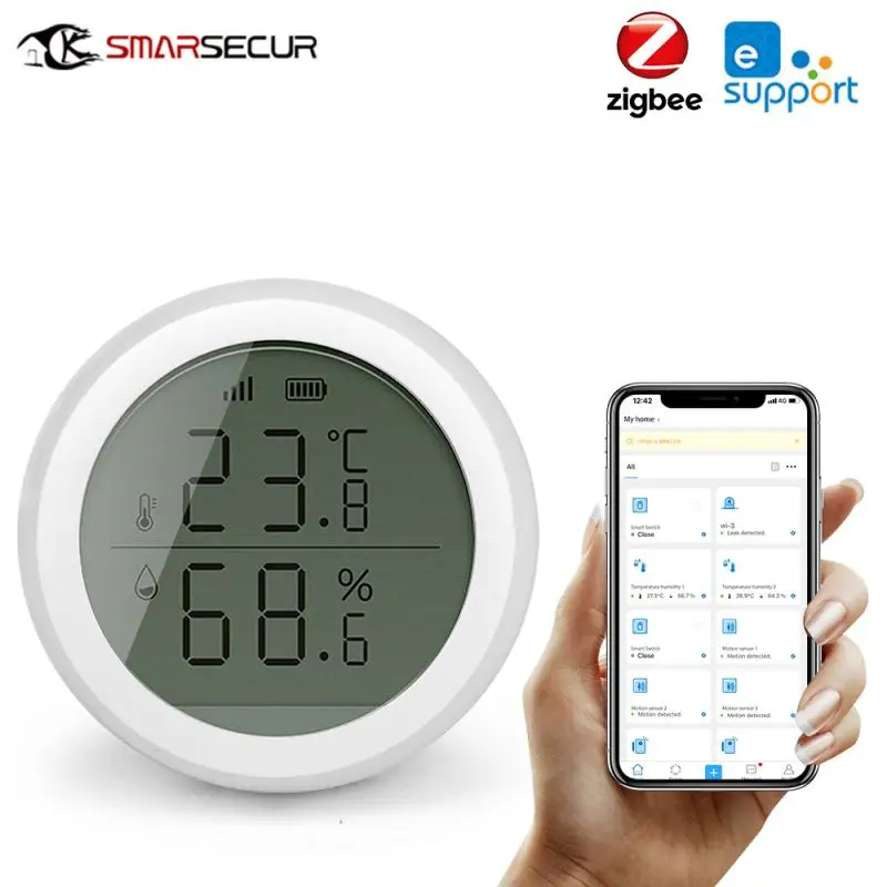 

EWelink Smart Home Temperature Humidity Sensor Zigbee Temperature Humidity Detector Use With Zigbee Gateway Intelligence System