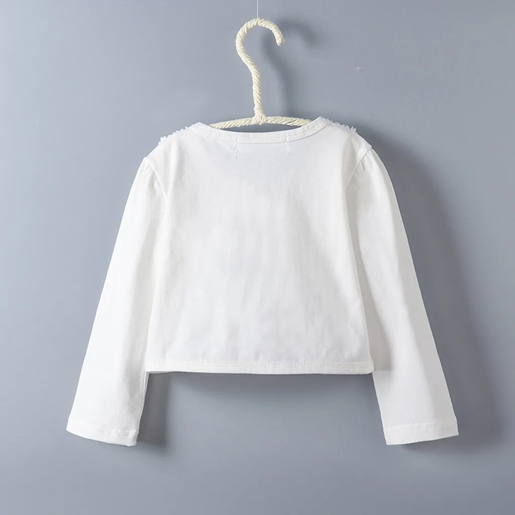 Детский топ для маленьких девочек милый кружевной кардиган принцессы с болеро