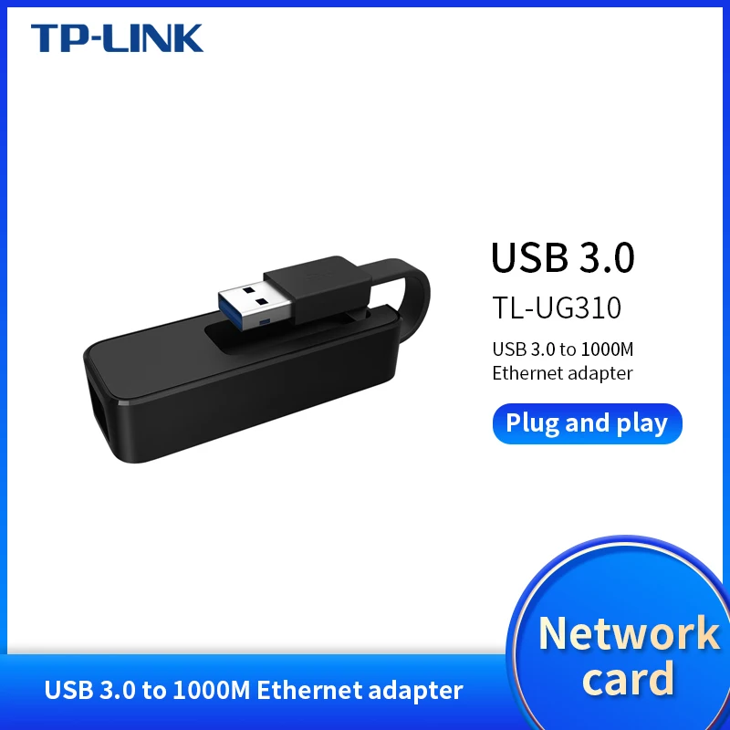 

TP-LINK TL-UG310 External USB 3.0 Wired Ethernet Network Card Adapter USB 10/100/1000M Ethernet RJ45 Lan for Windows/MAC/Linux