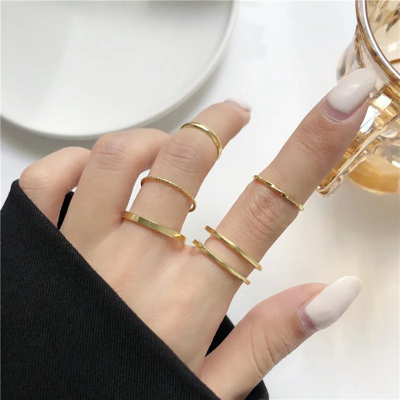 

South Korea Set Temperament Contracted Five, In 2020 The New Tide Super Fairy Maiden Index Finger Ring Tail Ring