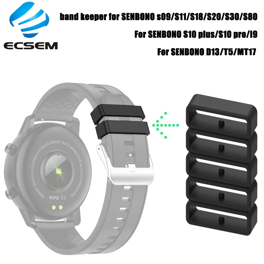 

Band keeper for SENBONO S10 S11 S18 S20 S30 S80 S82 D13 Z08S smart watch retainer fasten ring for SENBONO S09 strap rubber loop