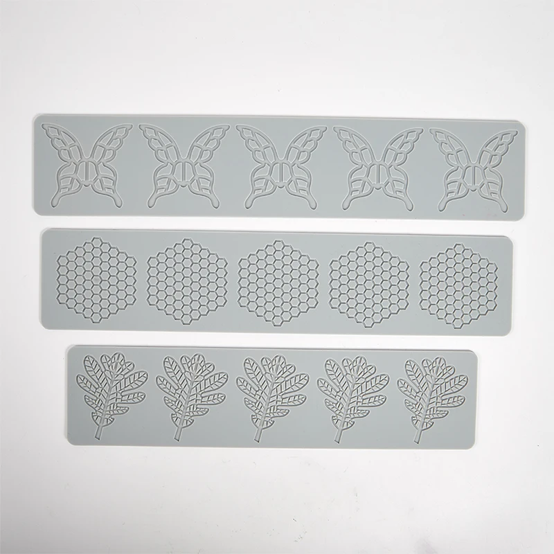 

Leaf/Butterfly/Honeycomb Design Lace Mat Fondant Cake Mold Sugar Craft Silicone Pad Cake Decorating Tools Bakeware