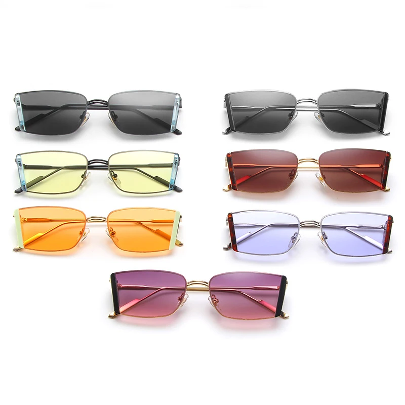 

Blmuse Metal Sunglasses UV400 Female Sunglasses Square Sunglasses Fashion Sunglasses Personality Sunglasses Brand Design Glasses
