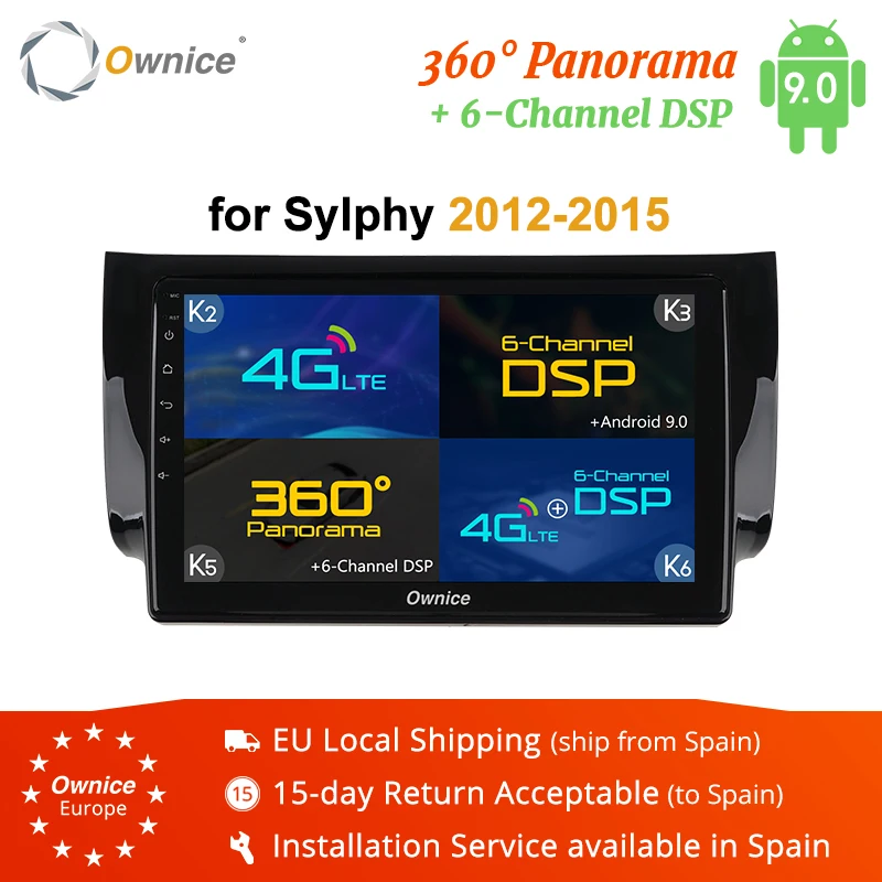 Ownice K1 K2 K3 K5 K6 Android 9 0 Восьмиядерный автомобильный DVD GPS навигационный плеер стерео