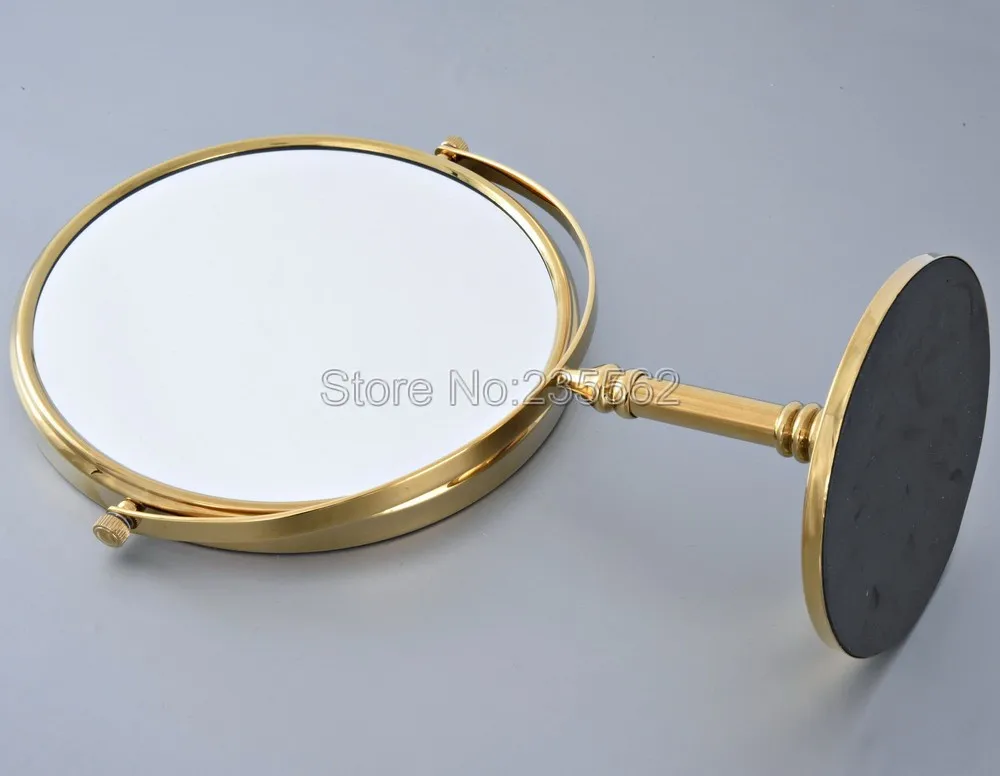 Зеркало для макияжа 8 дюймов латунное увеличительное зеркало 3X/1X Золотое