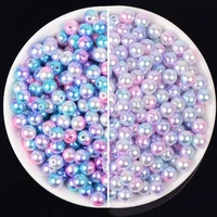 50 1000pcs 345681012mm beads colorful imitation pearls with hole round acrylic pearl diy for jewelry making garment access