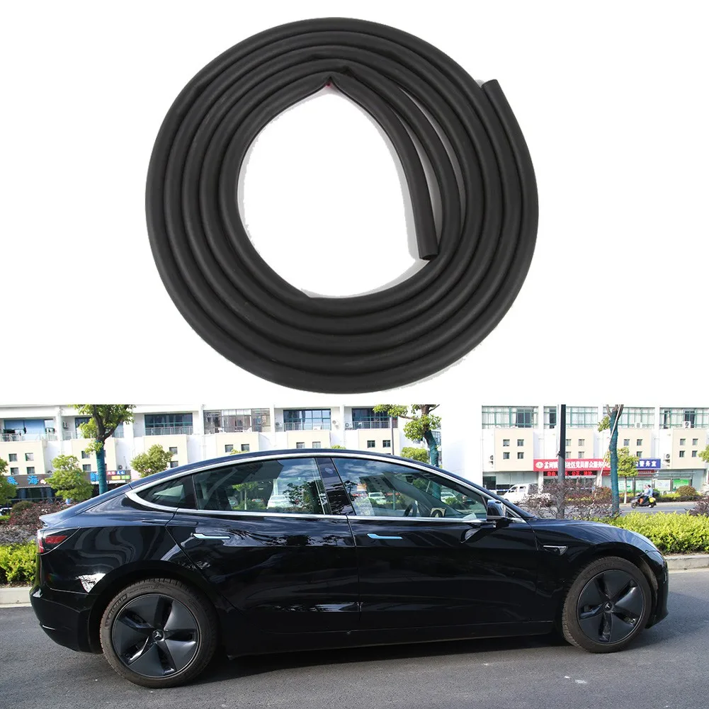 

1set Car Soundproof Rubber Seal Wind Noise Reduction Wind Noise Reduction Rubber Seal Kit Pillar Door Seals For Tesla Model 3