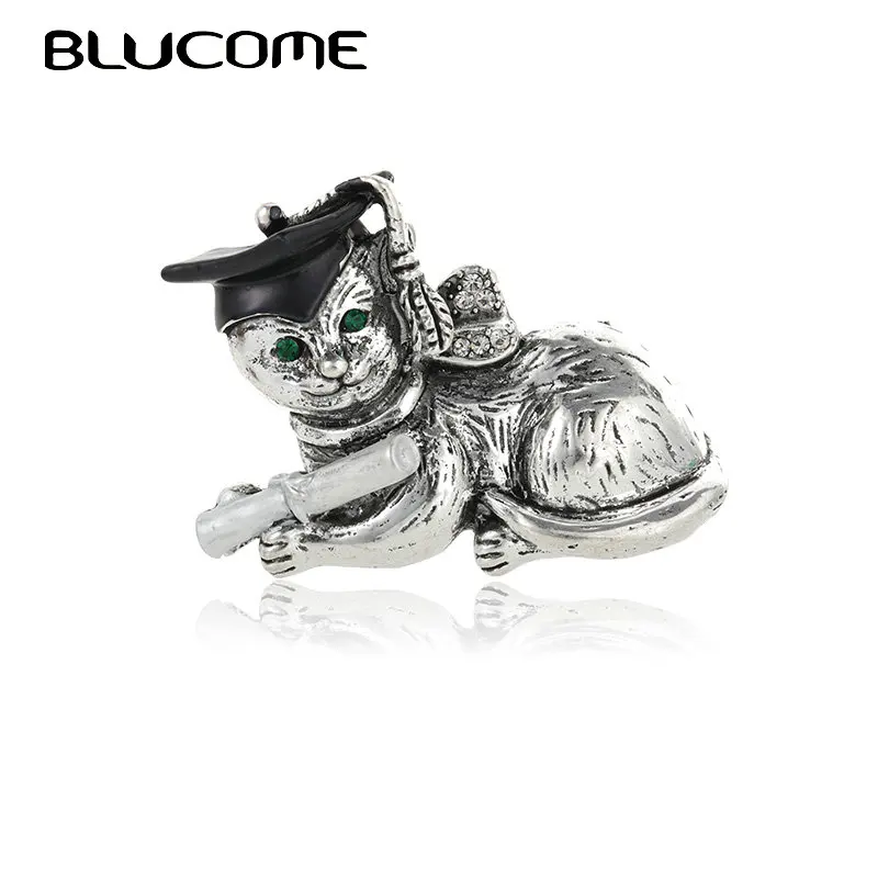 Женская/Детская Брошь значок Blucome брошь в форме кошки на булавке Ювелирное