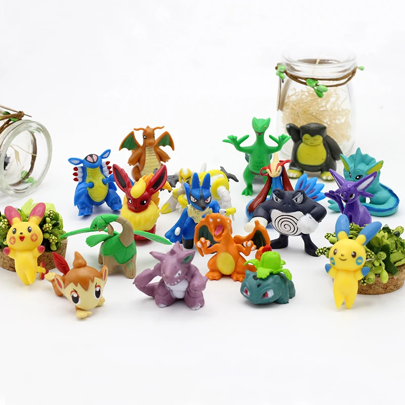 Коллекционные игрушечные Мини-куклы Tomy Pokemon модели покемонов Пикачу различных