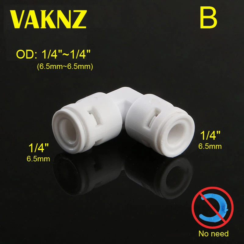 

Пластиковый быстроразъемный фитинг для труб, фитинг для водопроводного локтя, фитинг для труб с наружным диаметром 1/4 дюйма 3/8 дюйма, соедин...