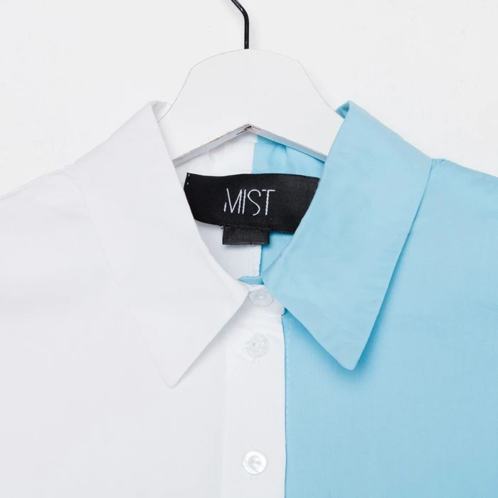 Рубашка женская MIST белый/голубой | Женская одежда
