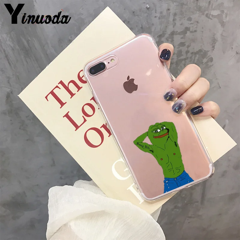 Yinuoda лягушонок Пепе Модный чехол для телефона чехол для iphone 8 7 6 6S Plus X XS max 10 5 5S SE XR Coque Shell