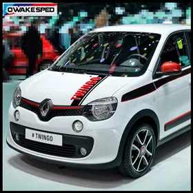 Автомобильная наклейка s Racing Sport Stripes для Renault Twingo-17, автомобильная дверная поясная наклейка, автомобильные аксессуары, украшение для тела, наклейка