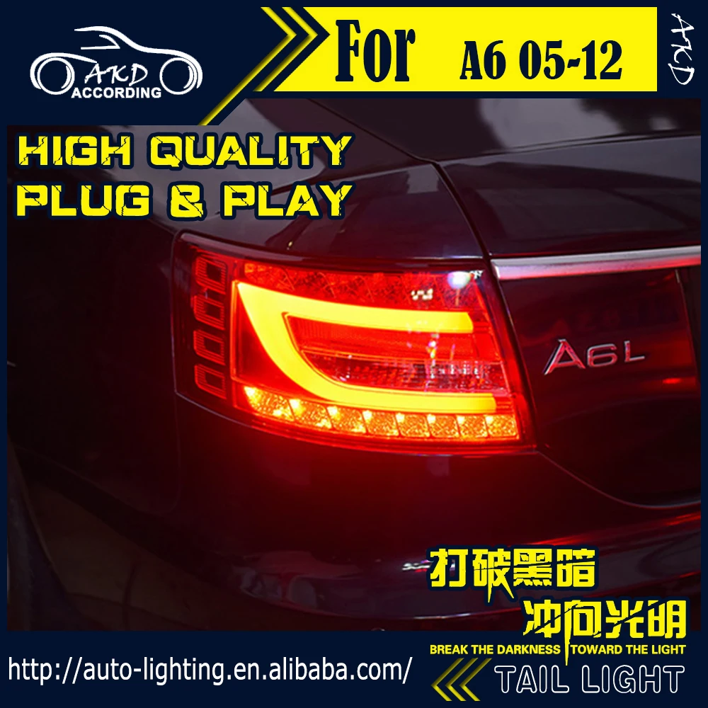 AKD автомобильный Стайлинг задний фонарь для Audi A6 задсветильник s 2005 2009 C6