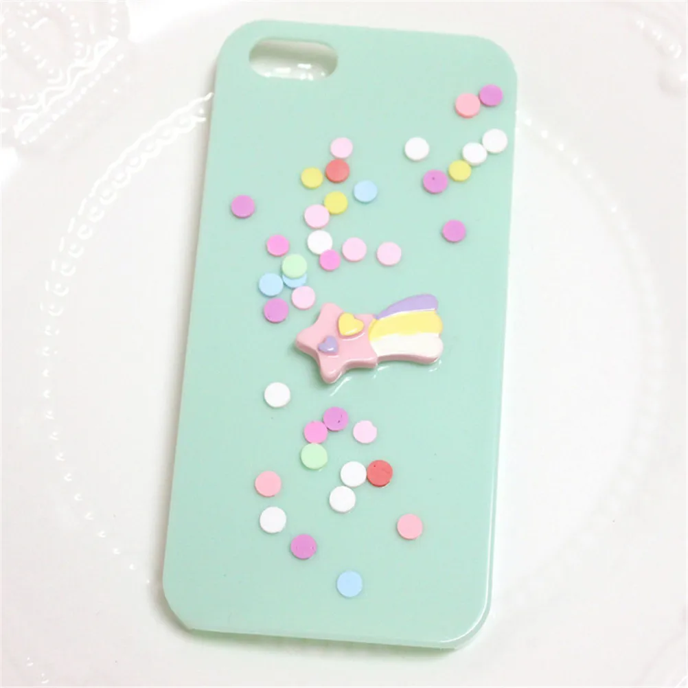 100 г/лот Полимерная глина разбрызгивает разноцветными сердечками пятью звездами