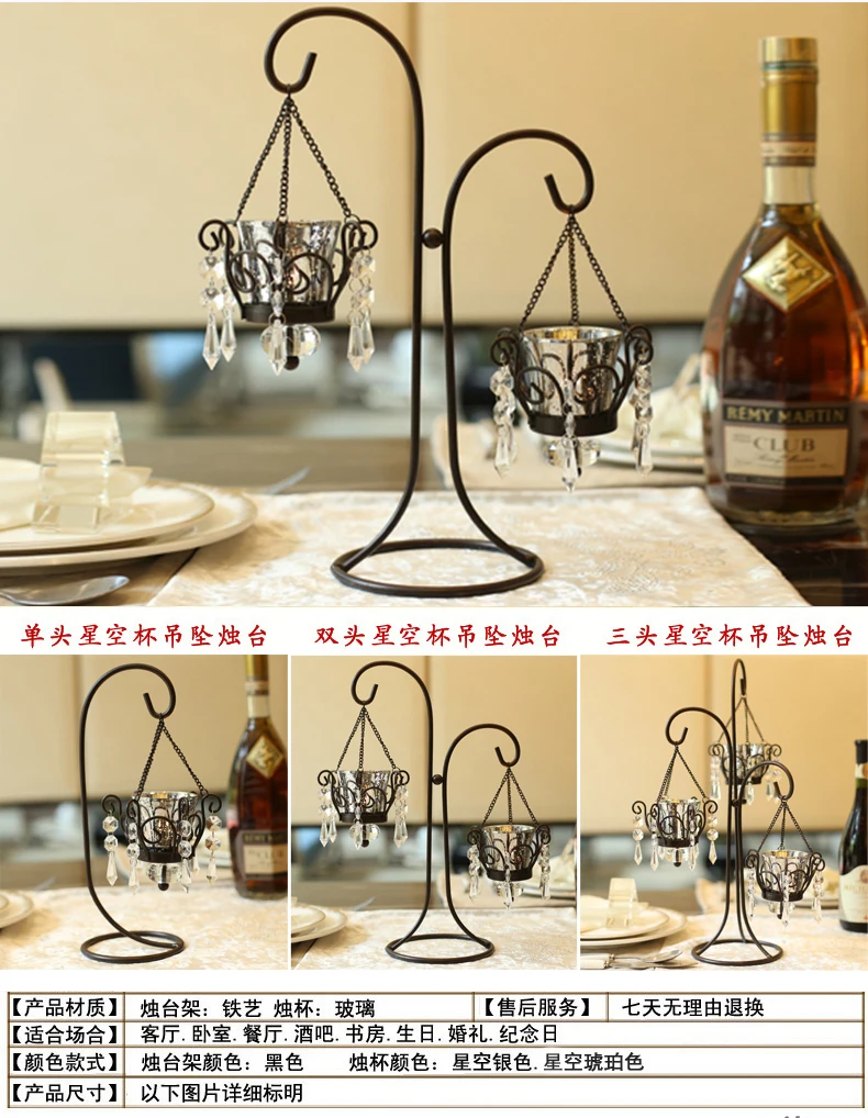 

Vintage European Candlestick Stick Holders Metal Iron Candelabra Candle Holder Wedding Bougeoir Living Room Decoration BI50CH