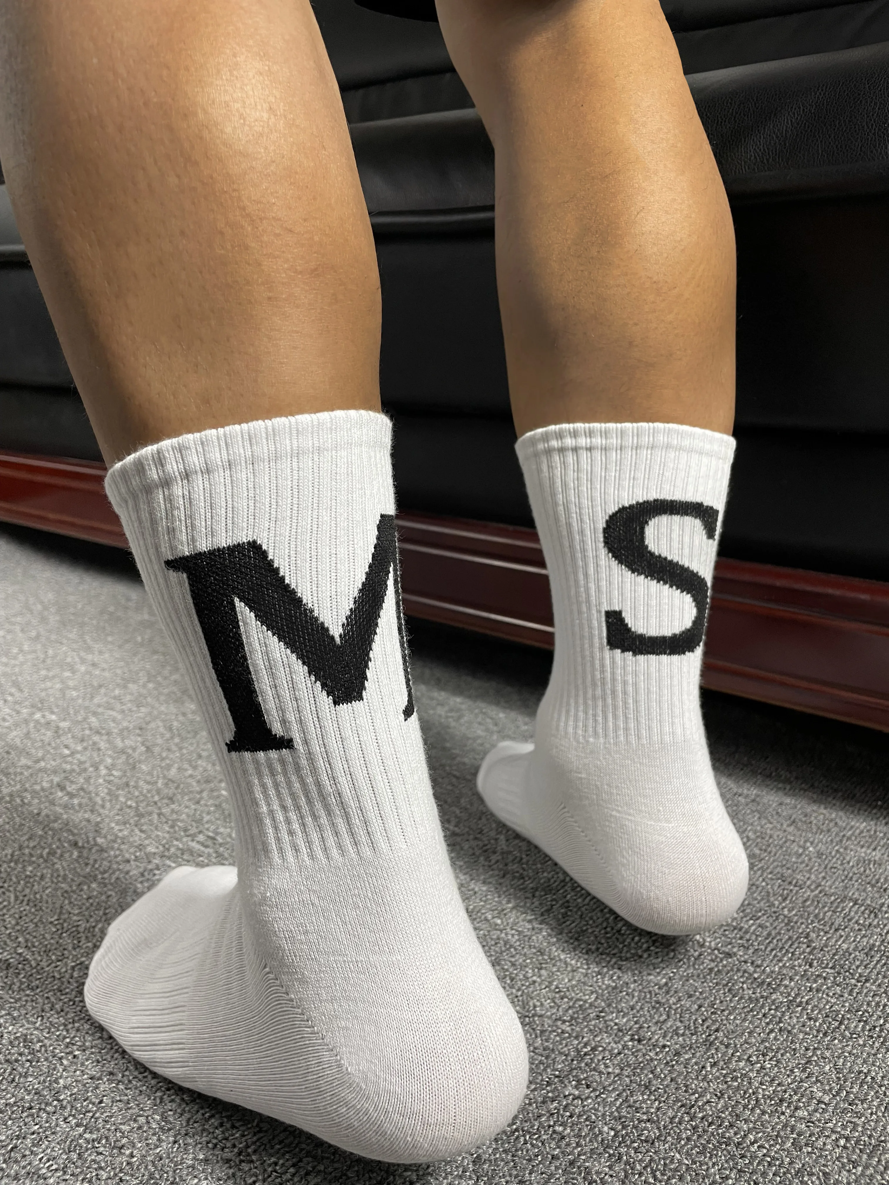 White Black 4pair/lot Striped Hiking Cycling Letter Sock Gay Sexy Men Sports Long Tube Streetwear Striped Socks Comfortable enlarge