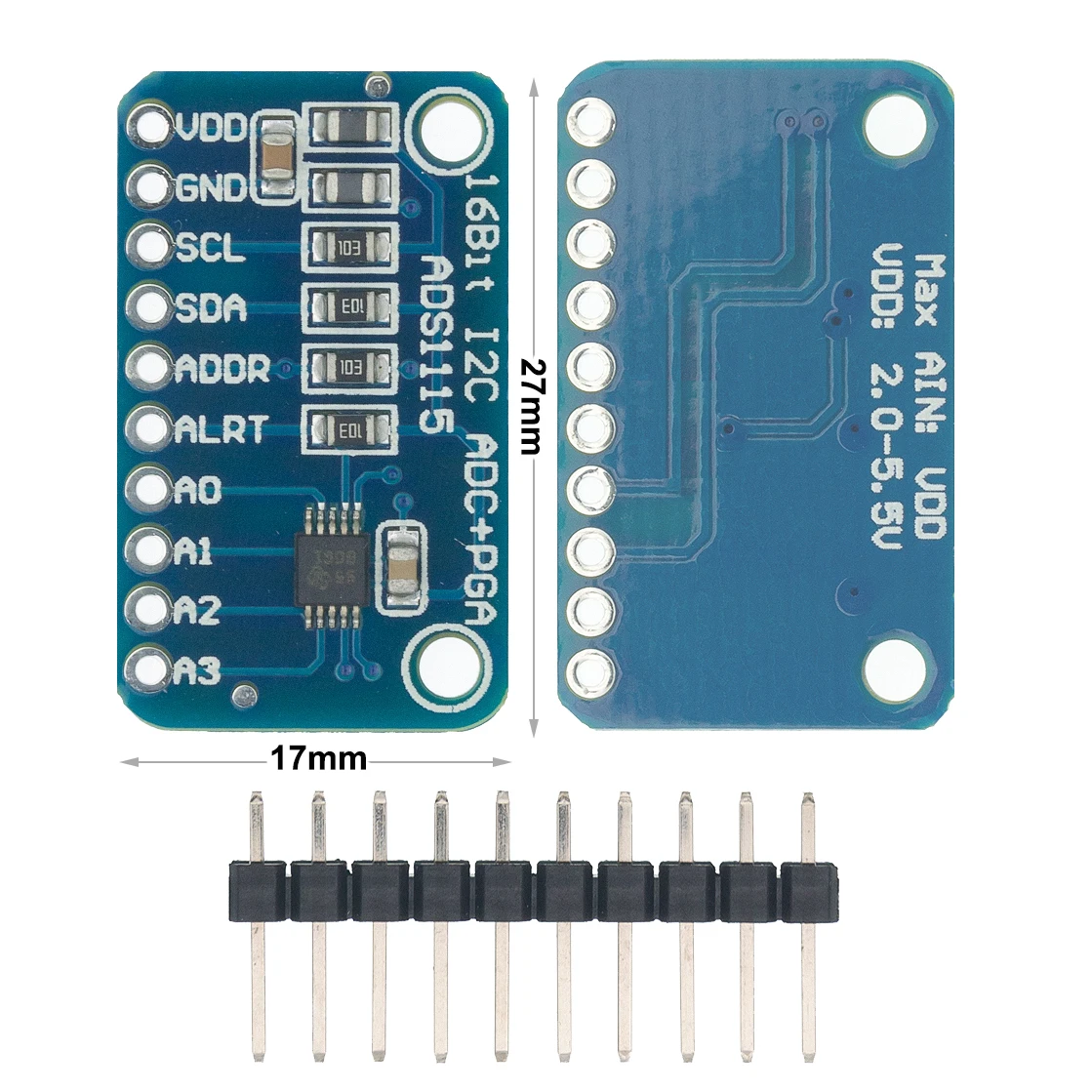 10 шт 16 бит I2C ADS1115 модуль АЦП 4 канальный DVR с Pro усилитель RPI|development board|board developmentboard