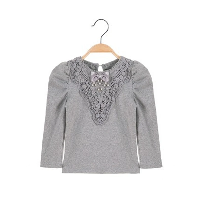 Симпатичные футболки для девочек хлопковые детские одежда с длинными рукавами