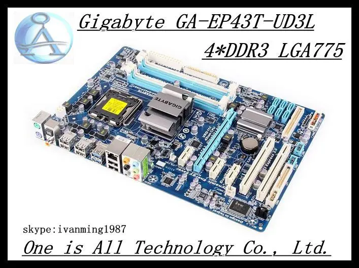 Оригинальная материнская плата для Gigabyte GA-EP43T-UD3L DDR3 LGA 775 EP43T-UD3L P43 б/у десктопная