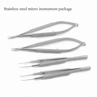 stainless steel ophthalmic microscopy instrument combination tweezers needle holder scissors combination instrument kit