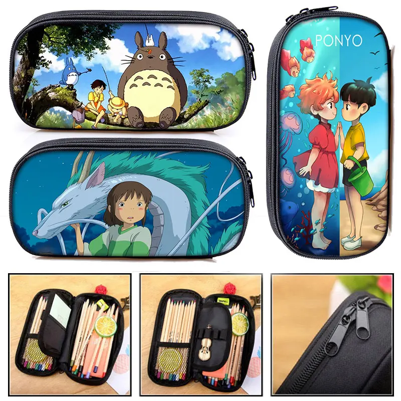 Мультяшный косметический чехол Totoro / Spirited Away милый пенал для мальчиков и девочек