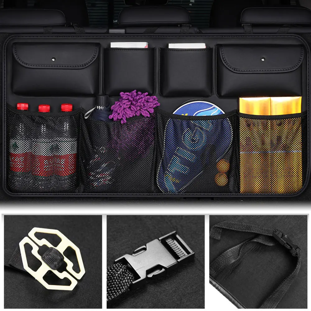 Органайзер на заднее сиденье автомобиля сумка для хранения сетчатые карманы ПУ