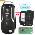 Пульт дистанционного управления Jingyuqin, ключ автомобиля 4D6063 433 МГц для Ford Focus 2 C-Max Escape Fiesta Ecosport Kuga Ka 3 кнопки HU101