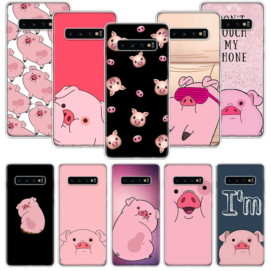 Милый розовый чехол Kawai Pig для телефона Samsung Galaxy A51 A71 A50S A20E A30 A40 A70S A10S A01 A21 A41 A52 A20S A6 A7