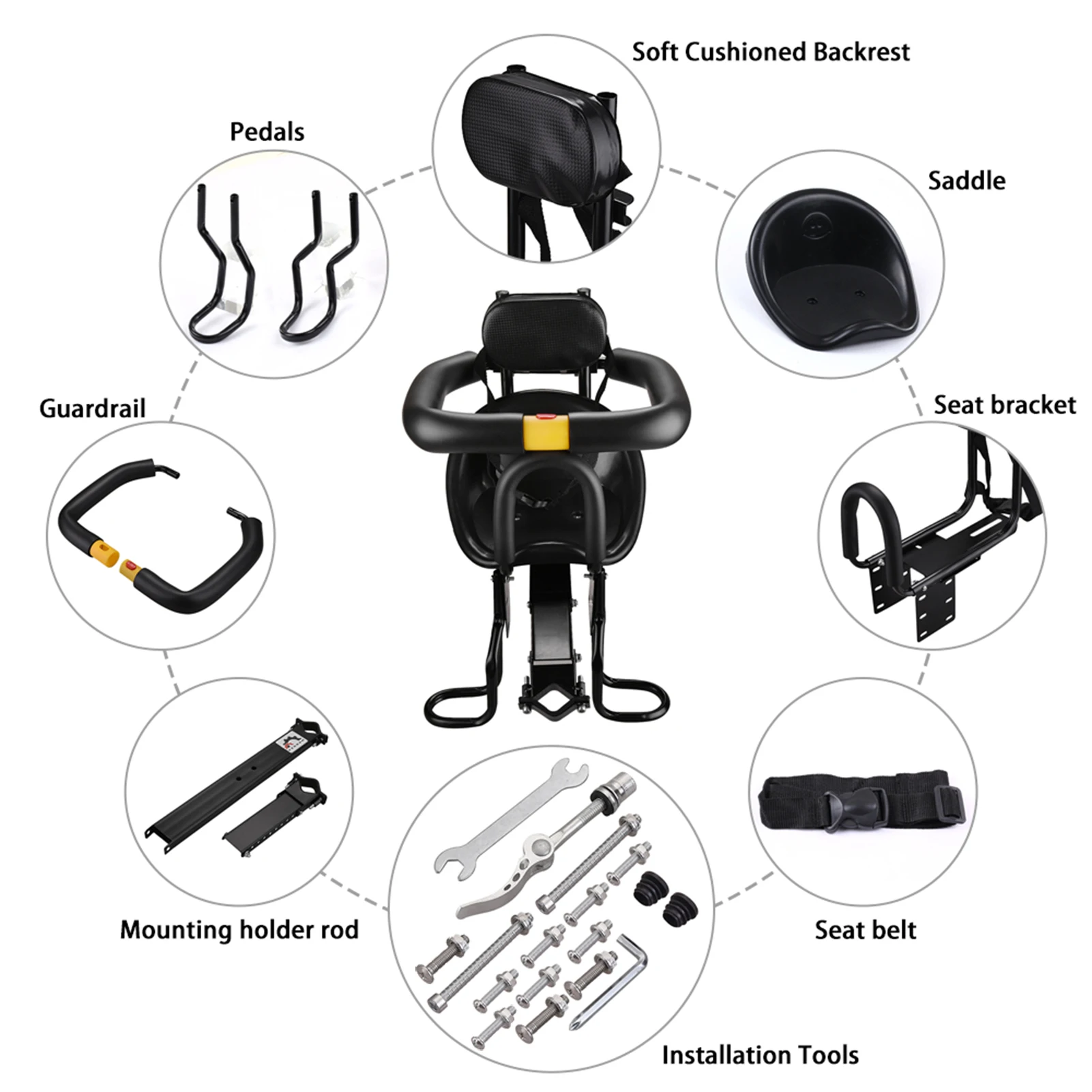 Велосипедное седло безопасное детское сиденье велосипедное переднее детский Mtb