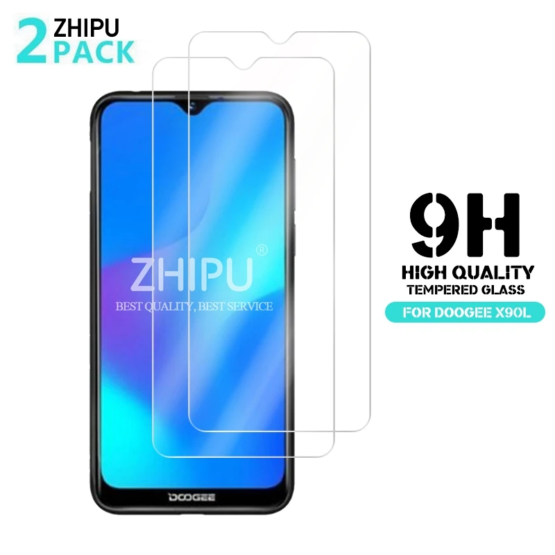 DOOGEE X90L 2 шт закаленное стекло Для защитное 2.5D 9H защитная пленка|Защитные стёкла и