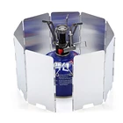 Газовая плита для кемпинга с 9 пластинами, ветровое стекло, уличная Складная плита для пикника, ветровой экран, плита, складной лагерь