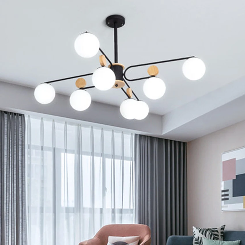 Скандинавский дизайн волшебные бобы светодиодный Современный Люстра из