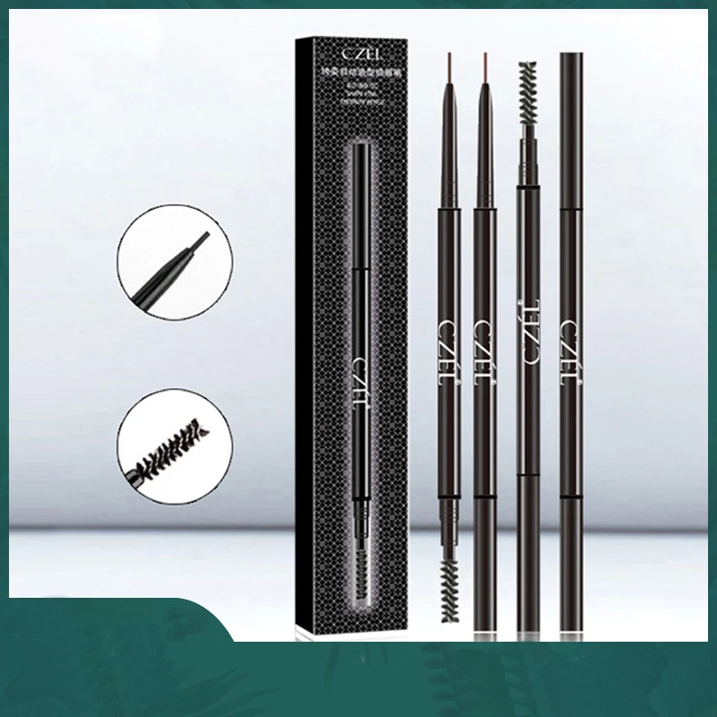 

Ультратонкий карандаш для бровей, Автоматическое вращение, двухголовый дизайн, новички, простой в использовании водонепроницаемый каранда...