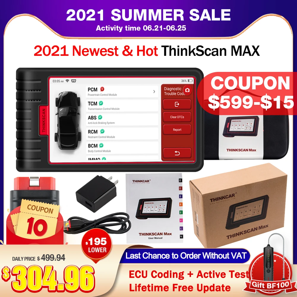 ThinkCar ThinkScan Max инструменты для автоматической полной системы диагностический