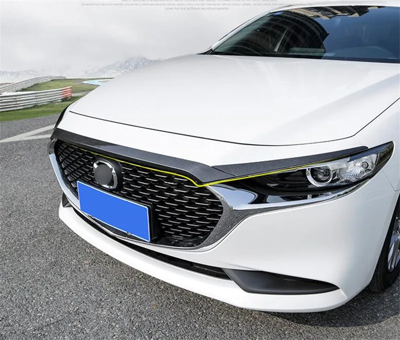 CEYUSOT для нового Mazda 3 машинный гараж из решетка отделкой полоса капот автомобиля украшения переднего бампера Грили Накладка mazda3 аксессуары M3