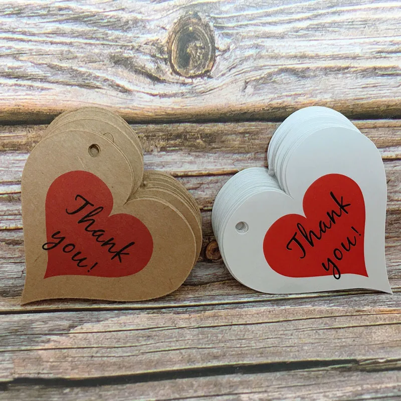 Бирка для свадебных сувениров в форме красного сердца бирка из крафт-бумаги