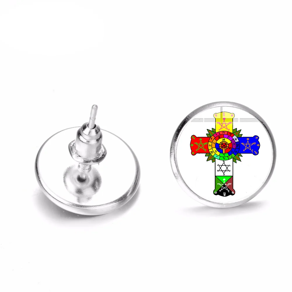 SONGDA розенкрейцеры Алхимия антикварные серьги волшебный скрытую из розового