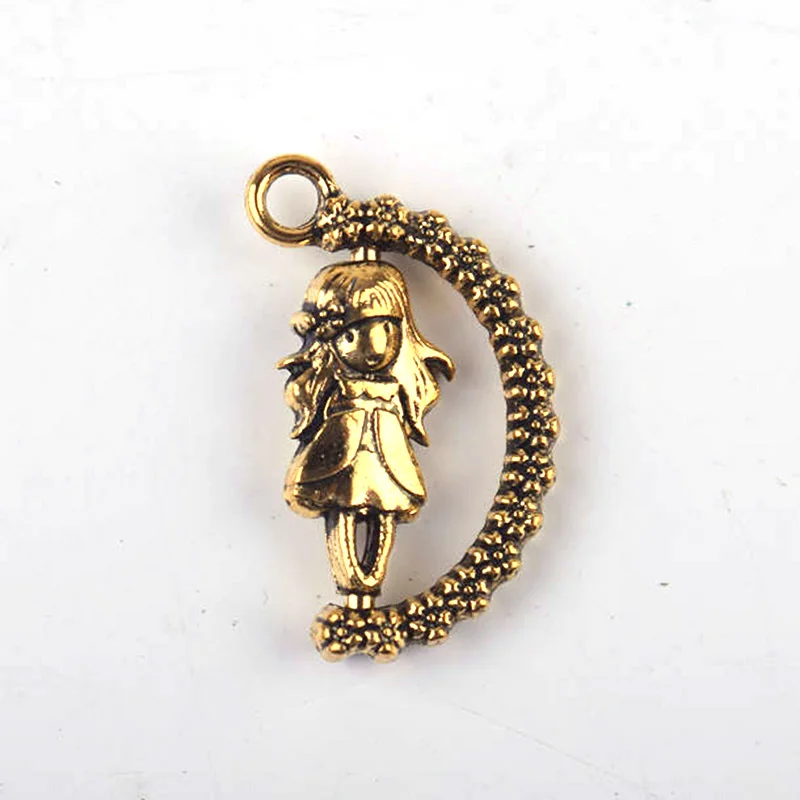 Металлический вращающийся кулон &quotбант для девочки&quot брелок браслет ожерелье