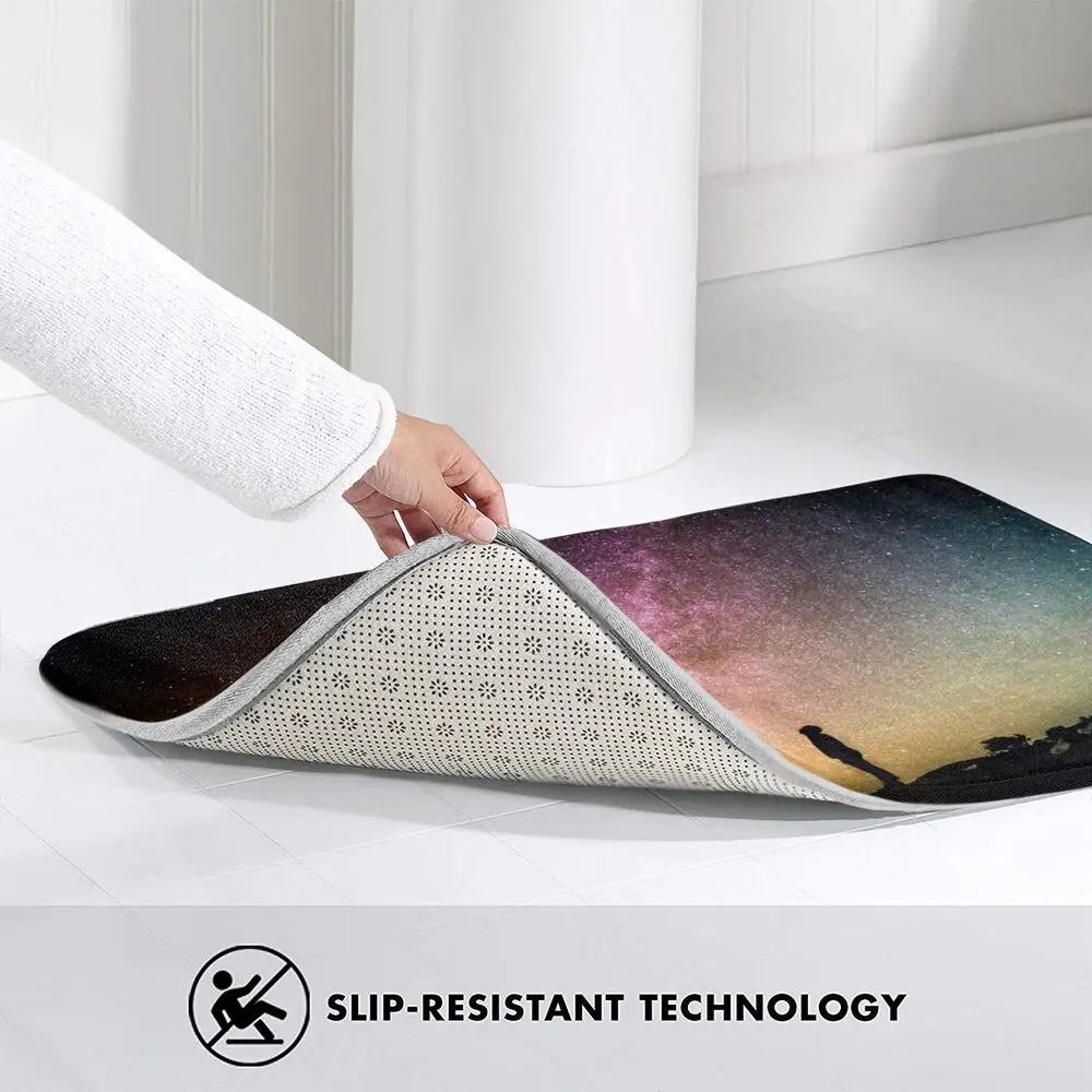 

Starry Sky Welcome Doormat Entrance Rectangle Printed Non-Slip Floor Rugs Front Door Mat Outdoor Rugs Bedroom Bathroom Carpet