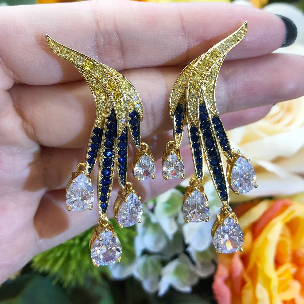 

Серьги Kellybola женские с фианитами, модные роскошные изысканные ювелирные украшения для свадьбы, вечеринки, ежедневного использования, юбиле...