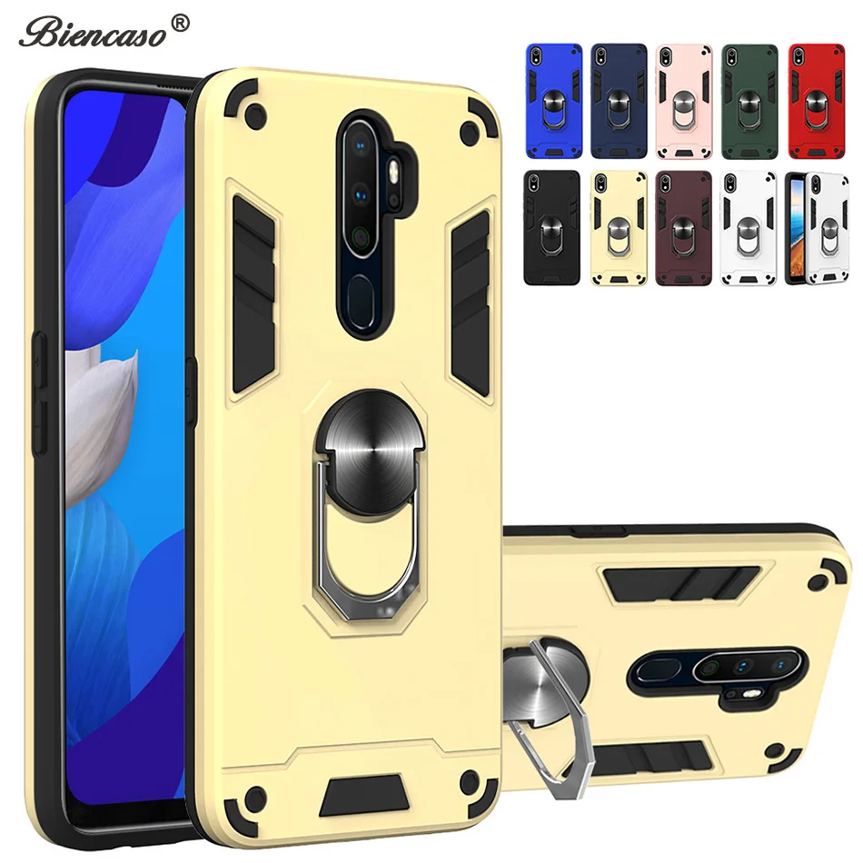 Роскошный чехол 2 в 1 для OPPO F11 Pro F9 A3S A5S A7 A37 A9 A5 2020 телефона Realme 3 3i 5 XT X2 Reno с кольцом