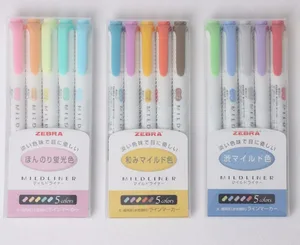 3 шт.комплект, двусторонний маркер Зебра с круглым носком